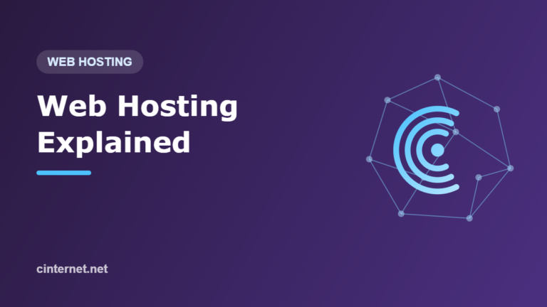 Network node graphic with the title Web Hosting Explained