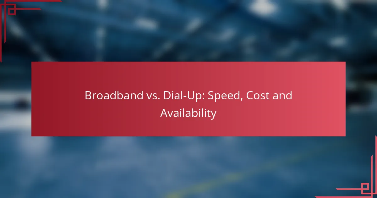 Broadband vs. Dial-Up: Speed, Cost and Availability
