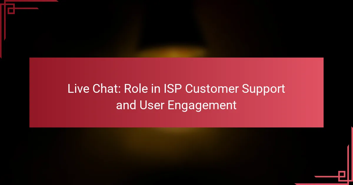 Live Chat: Role in ISP Customer Support and User Engagement
