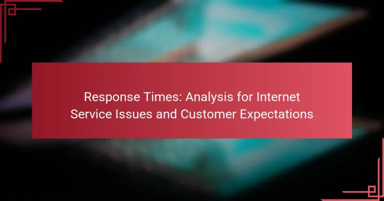 Response Times: Analysis for Internet Service Issues and Customer Expectations