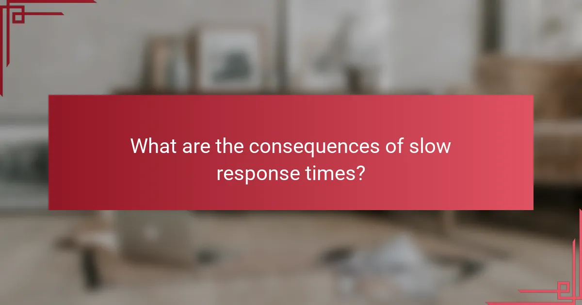 What are the consequences of slow response times?